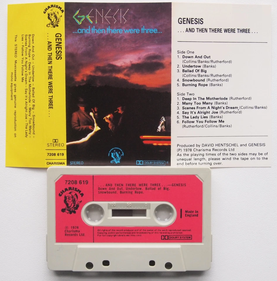 GENESIS - ...AND THEN THERE WERE THREE (CHARISMA 7208619) 1978 UK CASSETTE TAPE - Image 2 of 3