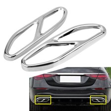 Exhaust Muffler Tailpipe Cover Trim For Mercedes Benz S Class W222 2018-2024