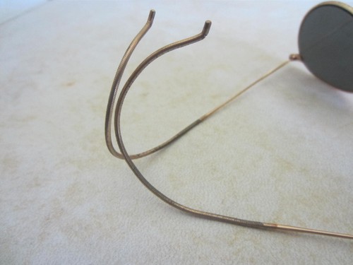 Antique Artcraft Round Sun Eyeglasses Metal Frame 1/10 12K Gold Filled FLU/BUE - Picture 9 of 9