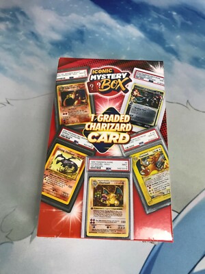 Factory SEALED Iconic Mystery Graded Charizard Card Box Pokemon PSA BGS CGC  TCG