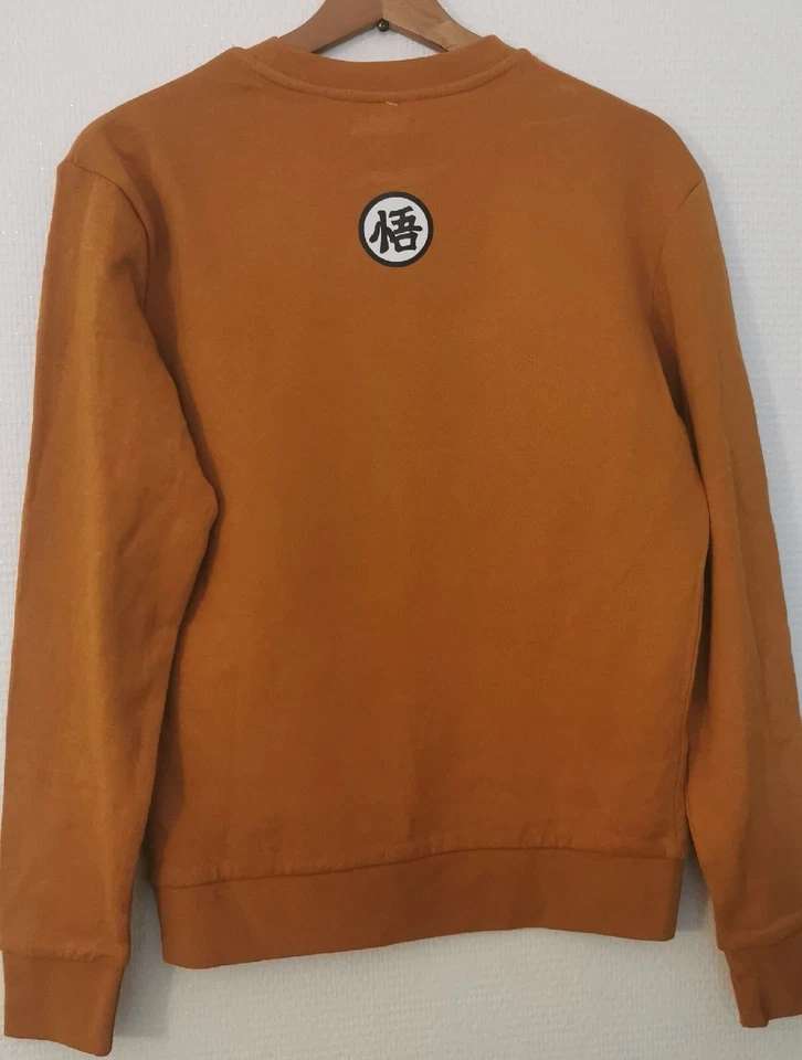 Sweat Pull Moutarde Goku Manga Dragon Ball Humour Drôle Dbz Taille XS  - Photo 3/3