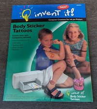 NEW, SEALED Invent It Body Sticker Tattoos For Inkjet Printers