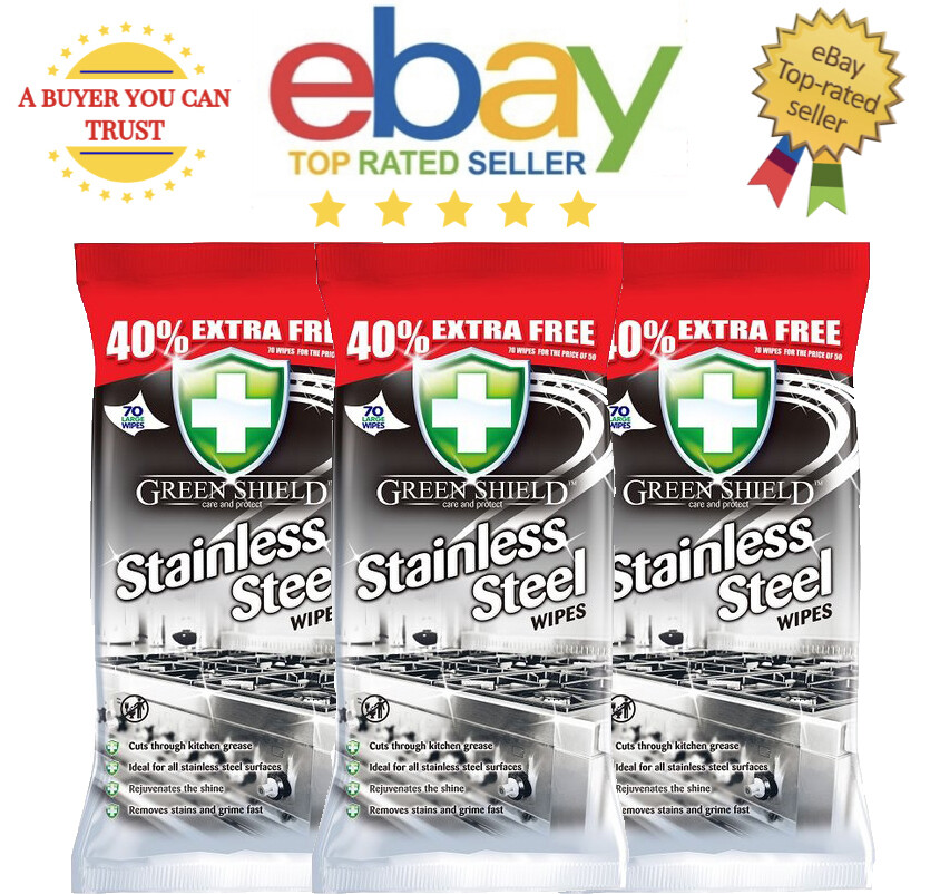 Green Shield Stainless Steel Wipes 70pk - Image 4