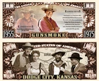 Gunsmoke 1 Million Dollar Us Bill! Western Collection Tv Series American Usa