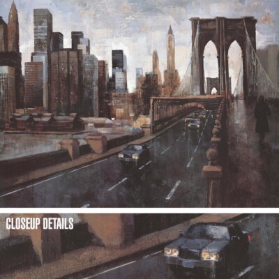 40W''x30H'' MANHATTAN WITHOUT YOU by MARTI BOFARULL - NEW YORK - CHOICES of CANVAS