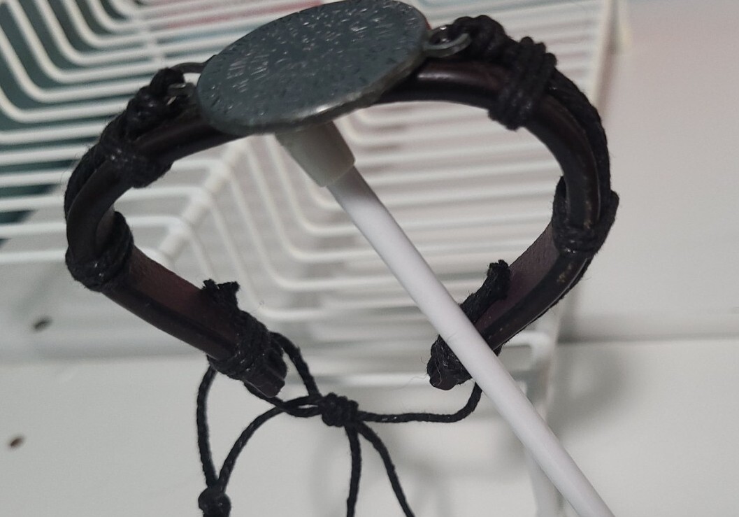 Bracelet Leather Handmade Scripture - image 3