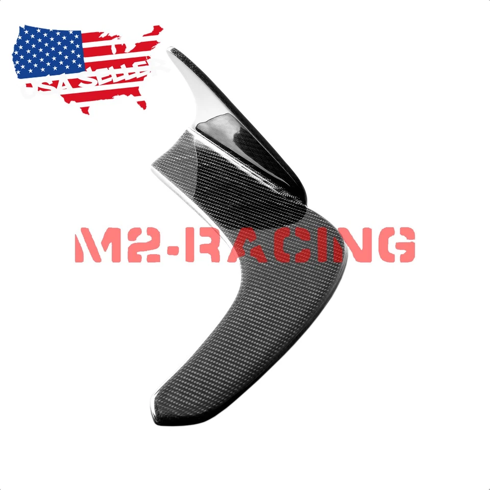 Kit de labios de parachoques delantero de fibra de carbono real estilo aleta de tiburón difusor divisor Canard Foto 3 de 4