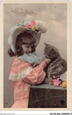 AILP10-0944 - KATZE - Mädchen und ihre Katze