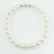 COSCIA bracciale perle Akoya giapponesi 7,5/8 mm chiusura oro bianco e diamante