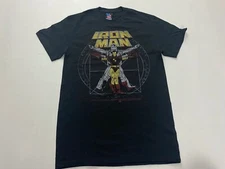 Junk Food Iron Man Logo T Shirt Size S cotton Brown