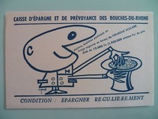 BUVARD PUBLICITAIRE ANCIEN / CAISSE D'EPARGNE ET DE PREVOYANCE DES BDR N° 4 ROSE