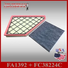Auto1tech Engine /CARBON Cabin Air Filter Combo for GMC Acadia 2017-2018 3.6l