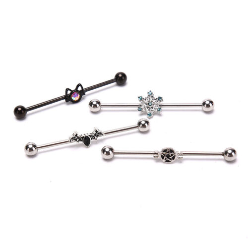 1Pc Stainless Steel Helix Cartilage Tragus Long Ear Bar Piercing Earring Je.cf - Picture 1 of 13