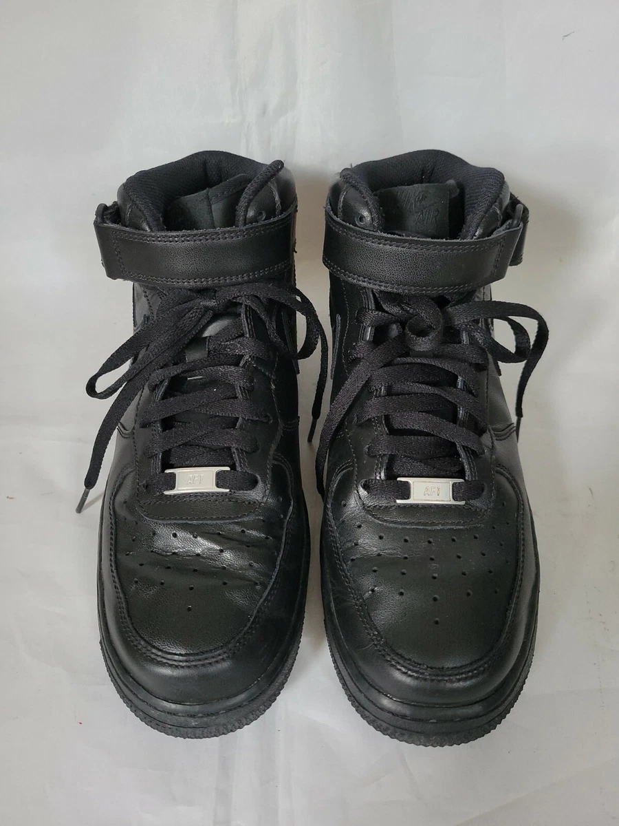 Nike Air Force 1 '07 Mid Triple Black W for sale | eBay