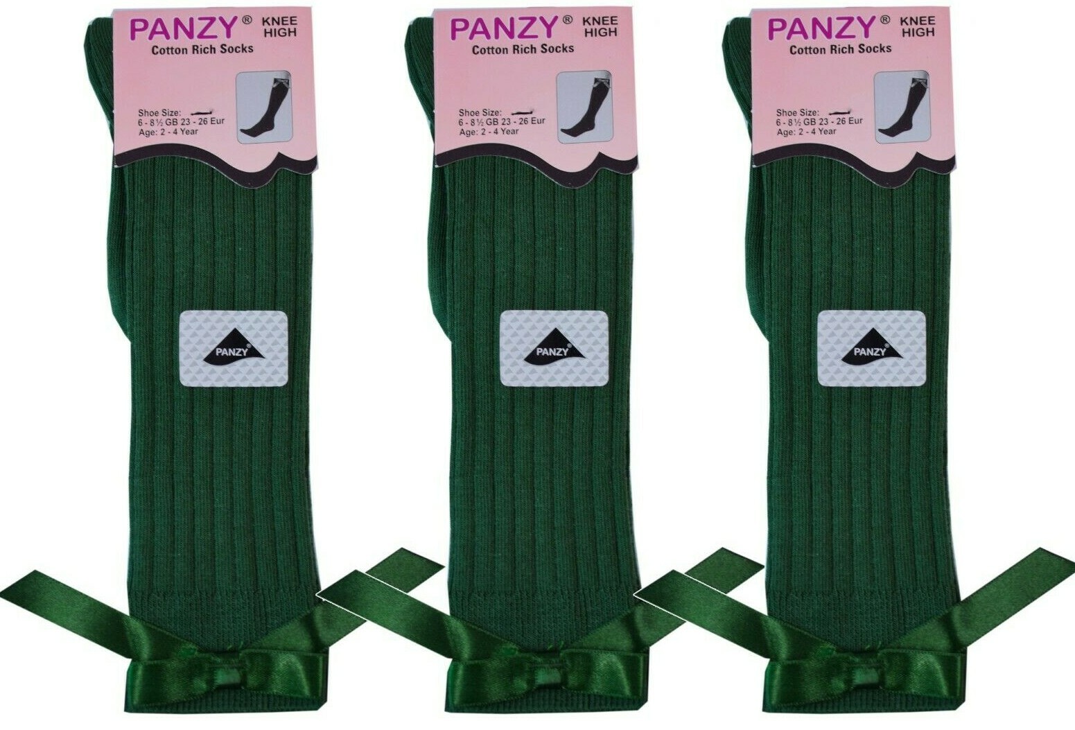 3 niñas calcetines escolares con arco niños todas las tallas
