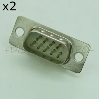 Connecteur D-SUB 9 broches mâle à souder sur fils (lot de 2)