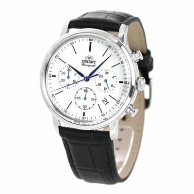 New ORIENT Watch classic quartz chronograph pair RN-KV0405S Men's White*4