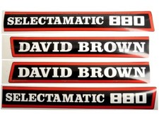 Set Di Adesivi Per Il Cofano Del Trattore David Brown 880 Selectamatic.