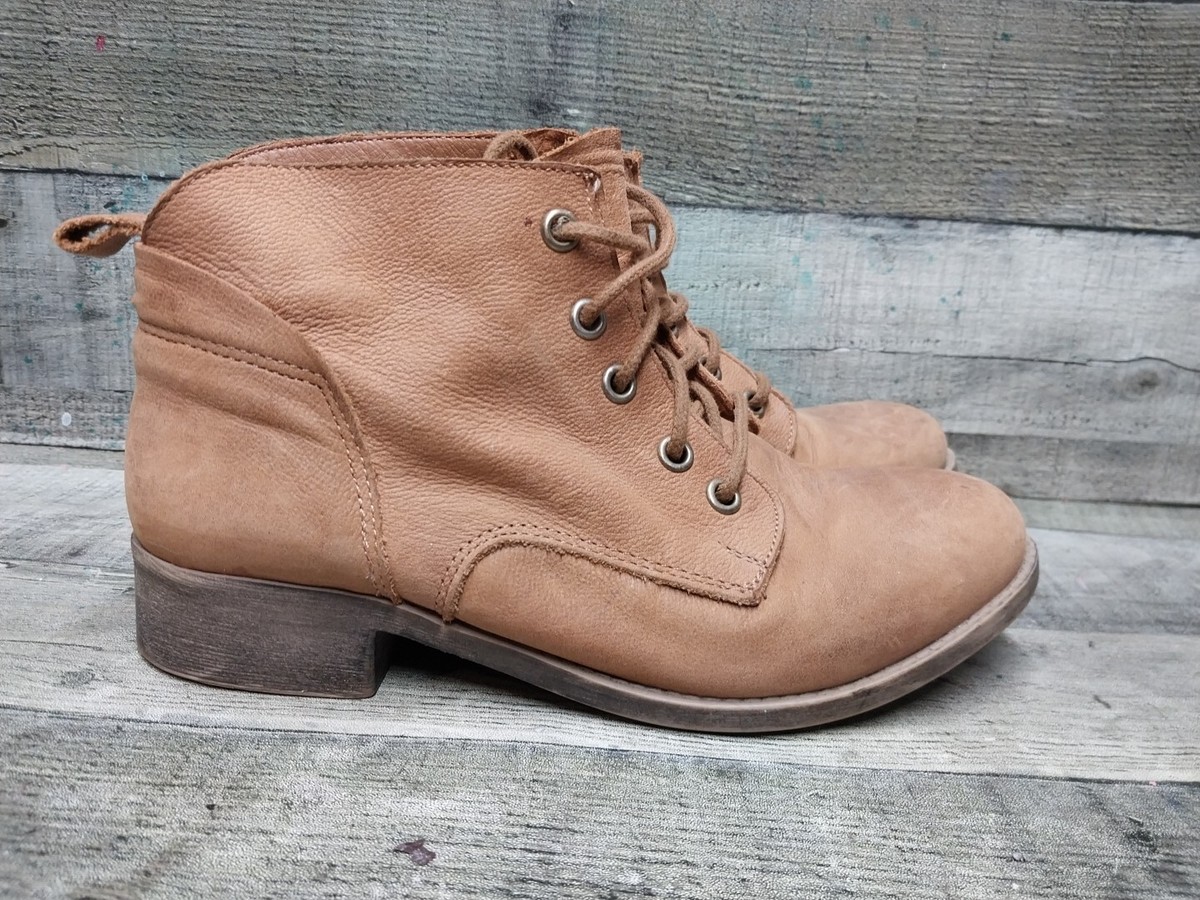 Steve Madden Brown Leather Lace-Up Ankle Boots Amazon.com | Madden Men main image 3