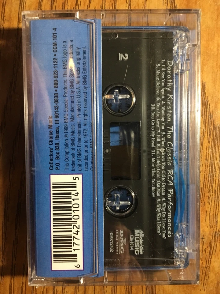 Dorothy Kirsten The Classic RCA Performances Cassette Tape New Sealed 1999  - Image 2 of 2