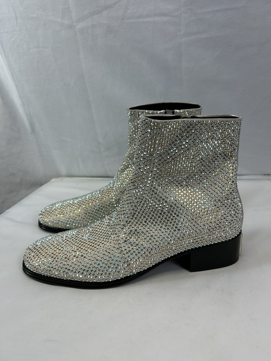 Dolce & Gabbana crystal-embellished leather ankle boots Sz  display picture 3