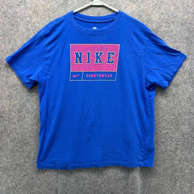 nike shirt pink and blue