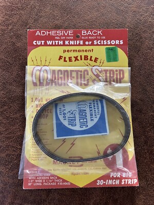Vtg Flexible Magnetic Strip - NEW old stock
