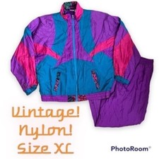Cool vintage nylon suite vintage tracksuite  fall winter windbreaker