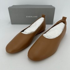 Everlane The Italian Leather Day Glove Flats in Caramel size 11 Women's Career