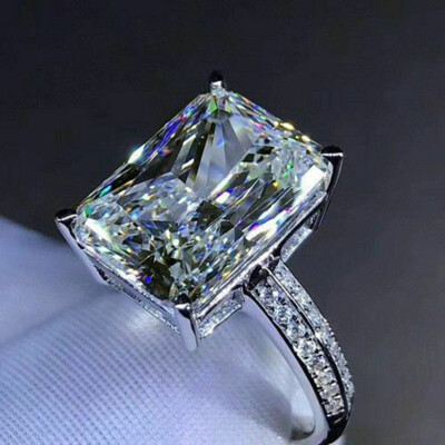 Wunderschöner 925er Silber gefüllter Ring sprkly kubisch Zirkon Hochzeit Damen Ring Gr. 6-10