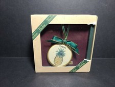 Barlow Designs “Virginia ” Round Pineapple Ornament Made in USA 2" Diameter