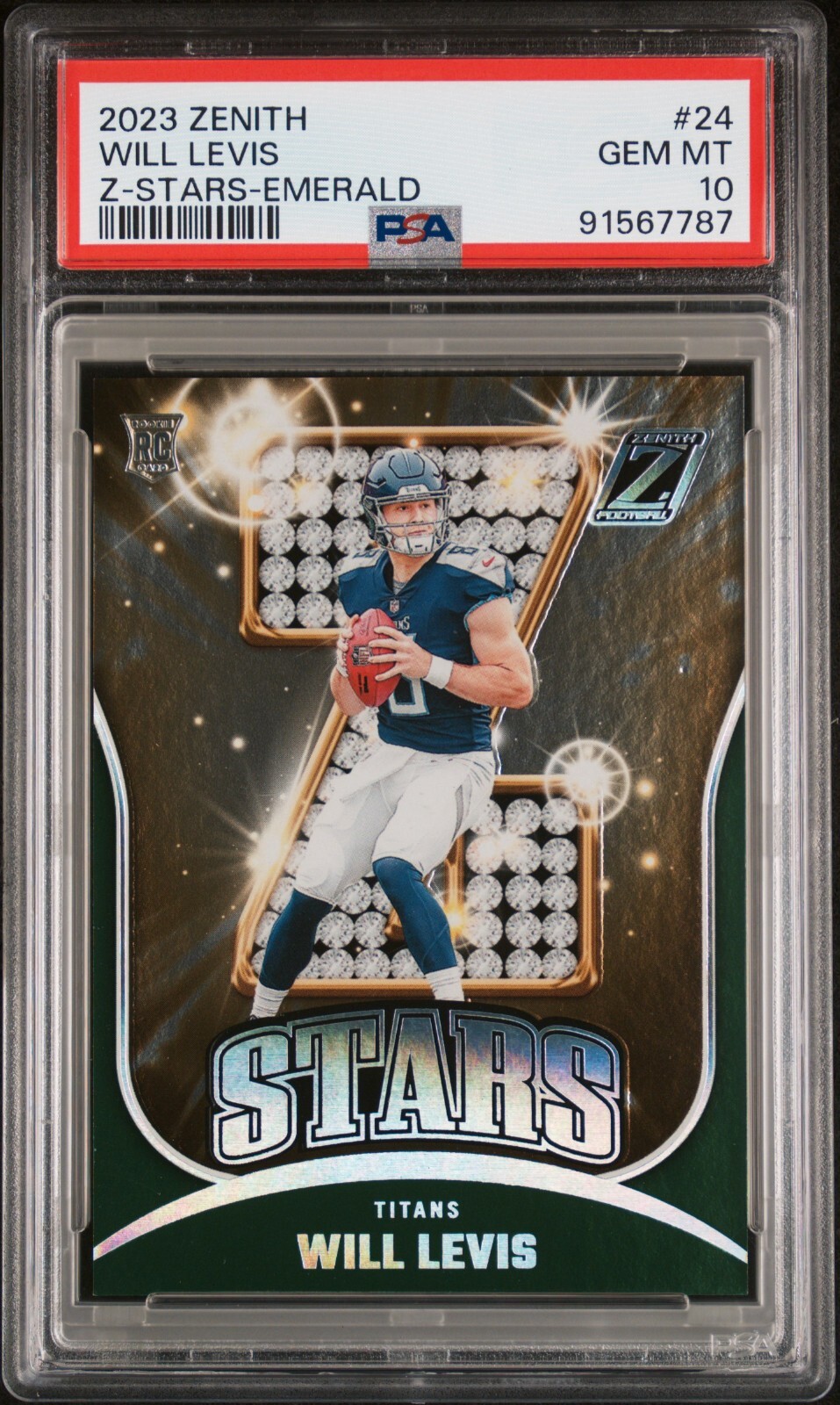 Will Levis Panini Zenith Z-Stars #24 Emerald