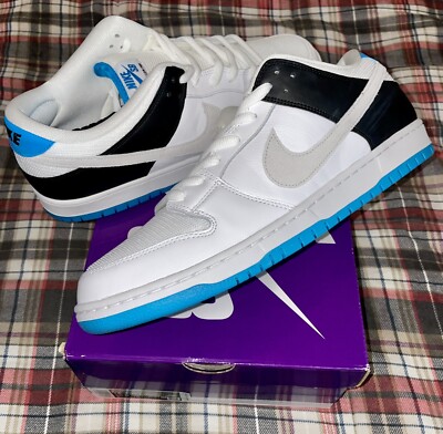 DS Nike SB Dunk Low Laser Blue Sz 14 BQ6817 101 White Black Lobster  What The