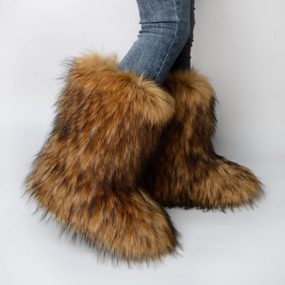 Cheap fuzzy hotsell boots