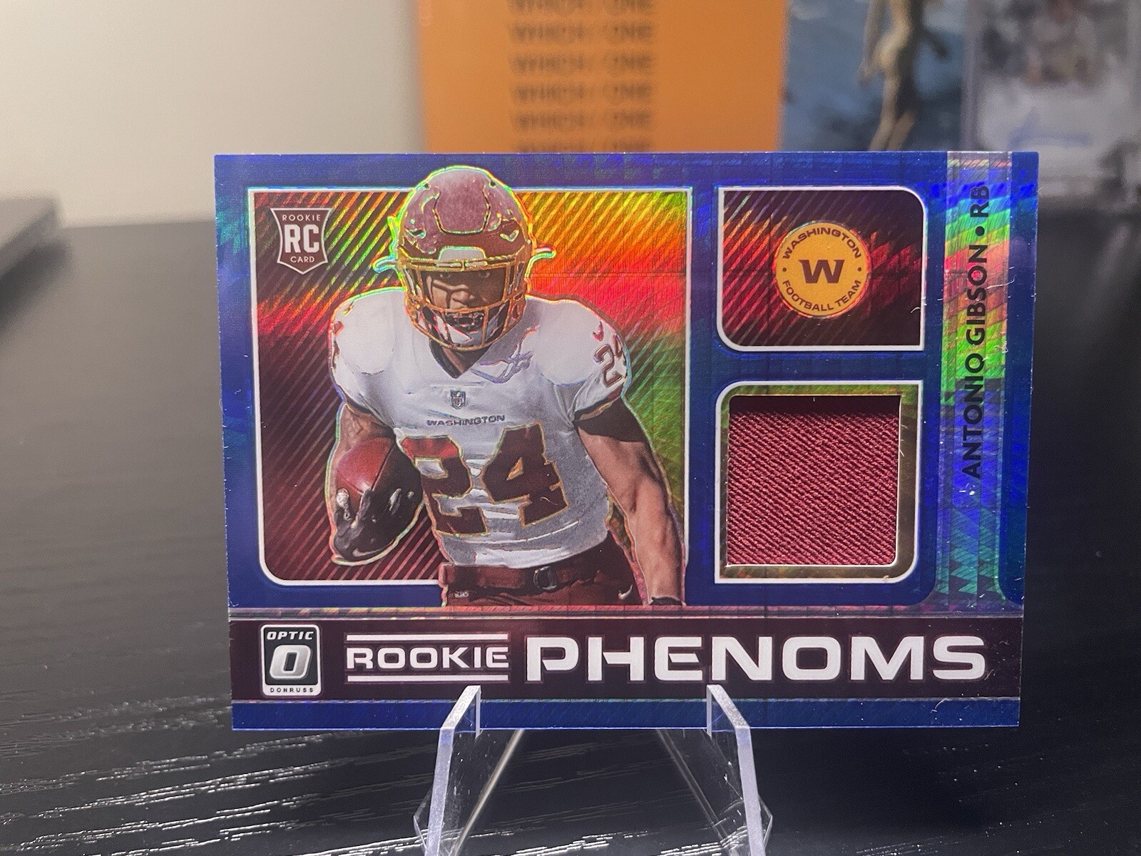 Antonio Gibson Panini Donruss Optic Rookie Phenoms Memorabilia #35 Red Hyper