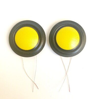 2 Replacement 1'' VCL Yellow Kelvar Dome Tweeter Diaphragms For Speaker Repair 4Ω