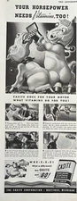 1940s Casite Motor Tune Up Horsepower Sludge Hastings Michigan Vintage Print Ad