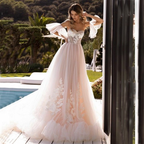 Wedding Dress Bridal Gowns Detachable 