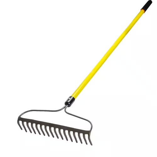 60" Fiberglass Handle Bow Rake NEW Durable Garden Tool Heavy Duty Landscaping