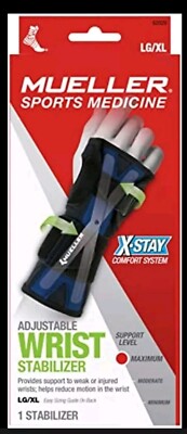 New Mueller Adjustable Wrist Stabilizer LG/XL X-stay. Free shipping. 