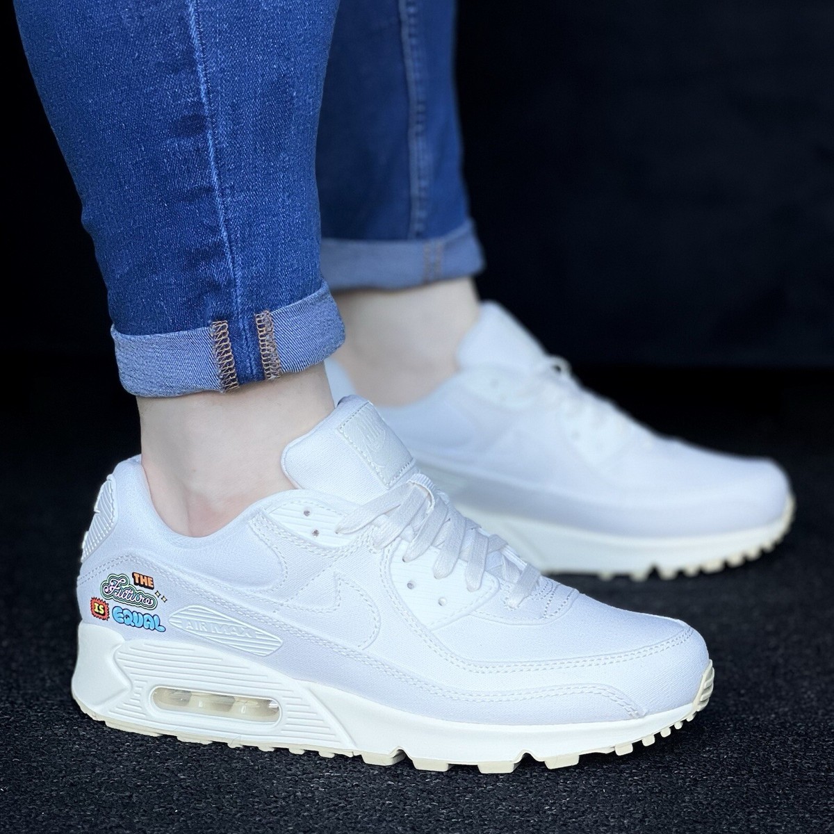 Nike Air Max 90 Women's Sneaker White Running Shoe Athletic
