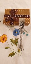 1 Zange ZUCKERZANGE, AB 835 Silber Punzen - Motiv Rose, mit Greifern/Krallen