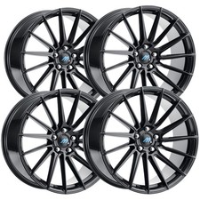 Set Of 4 Mach Euro Concave Me.19 20x8.5 5x120 35mm Gloss Black Wheels Rims