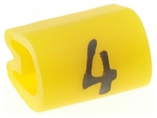 1000 x 06161404 Marquages Marquage : 4 2,9-4,7 mm PVC jaune -45-70°C TE Conn