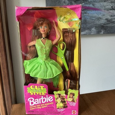 Vintage MATTEL 1994 CUT AND STYLE Redhead Red Hair Barbie 12644, NRFB