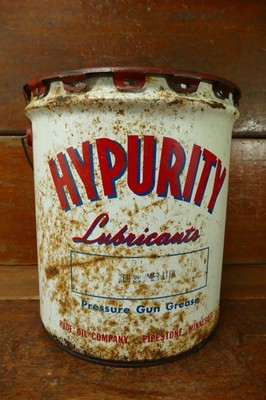 RARE Vintage Hypurity Gun Grease Metal 5 Gallon Motor Oil Can Pipestone MN