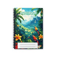 Tropical birds Spiral Notebook  Notebook for Nature Lovers, School Supplies