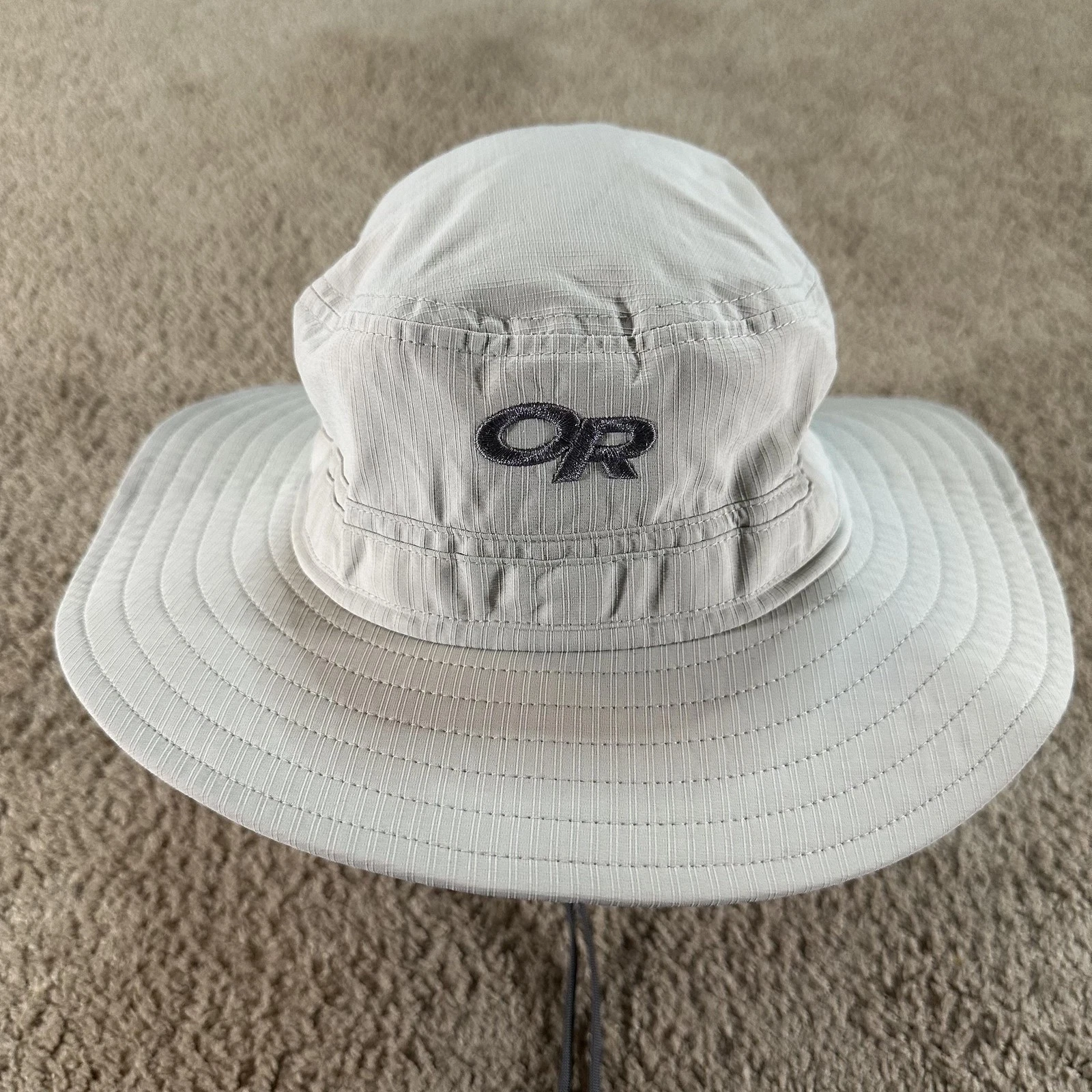 Outdoor Research Hat Boonie Mens L Beige Wide Brim Adjustable Sun Hiking Nylon