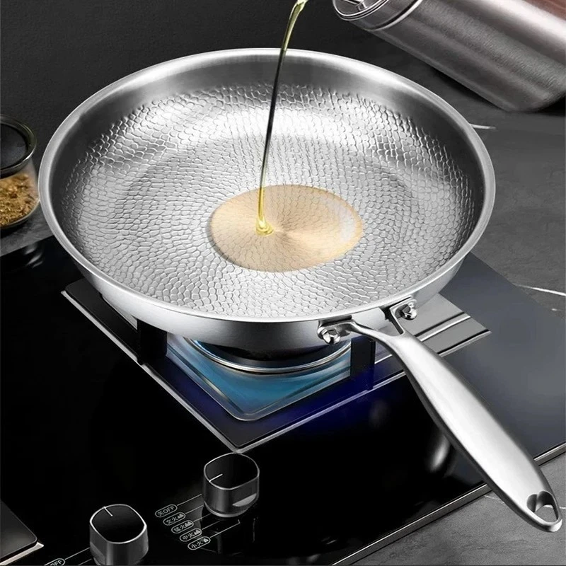 Pure Titanium Frying Pan Non-Stick Uncoated Hammered Induction Skillet 26-34cm
Opens in a new window