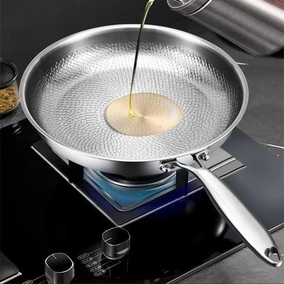 Reintitan Bratpfanne antihaftbeschichtet gehämmert Induktion Pfanne 26-34cm